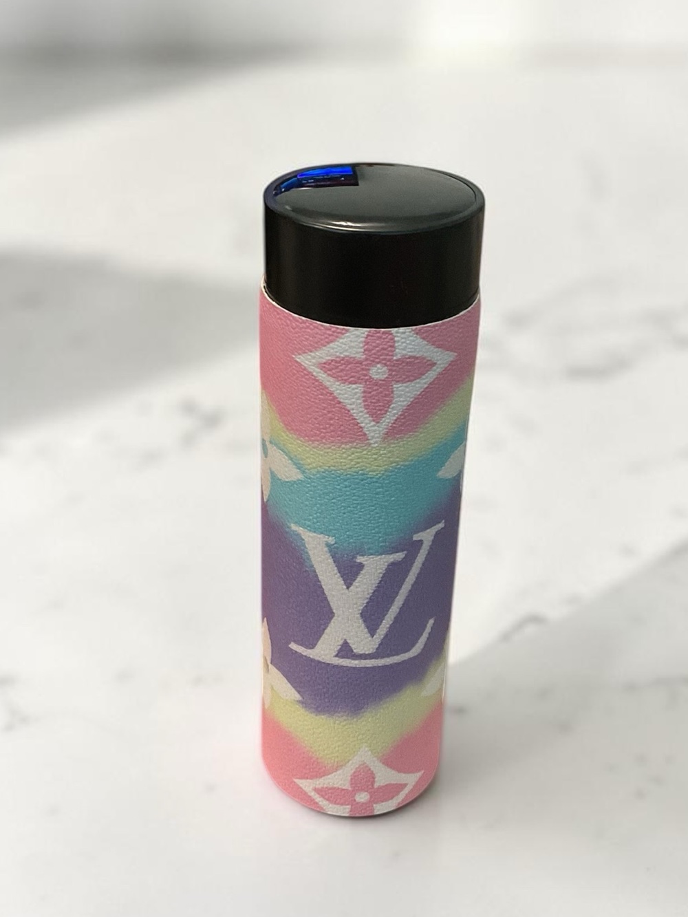 Source Unknown Pastel Rainbow LV Monogram Water Bottle